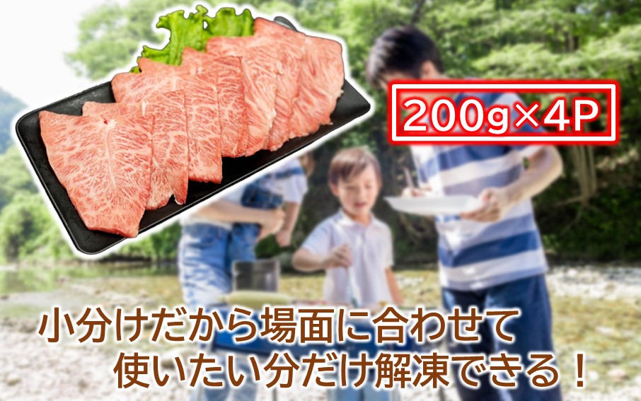 【A4～A5等級】ミスジ好き必見! おおいた和牛 ミスジ 焼肉用 800g (200g×4P)_2438R