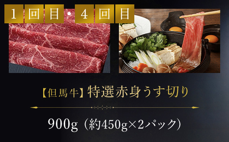 【特選但馬牛定期便】～赤身肉のヘルシーな旨み６回～ AS1M2