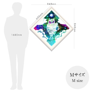 ［琉球イラストレーション］ 与儀勝之 『星の降る夜 / Starry night』 額装Mサイズ インテリア 雑貨 アート おしゃれ おすすめ 沖縄市 / yogima office[BCAI006]