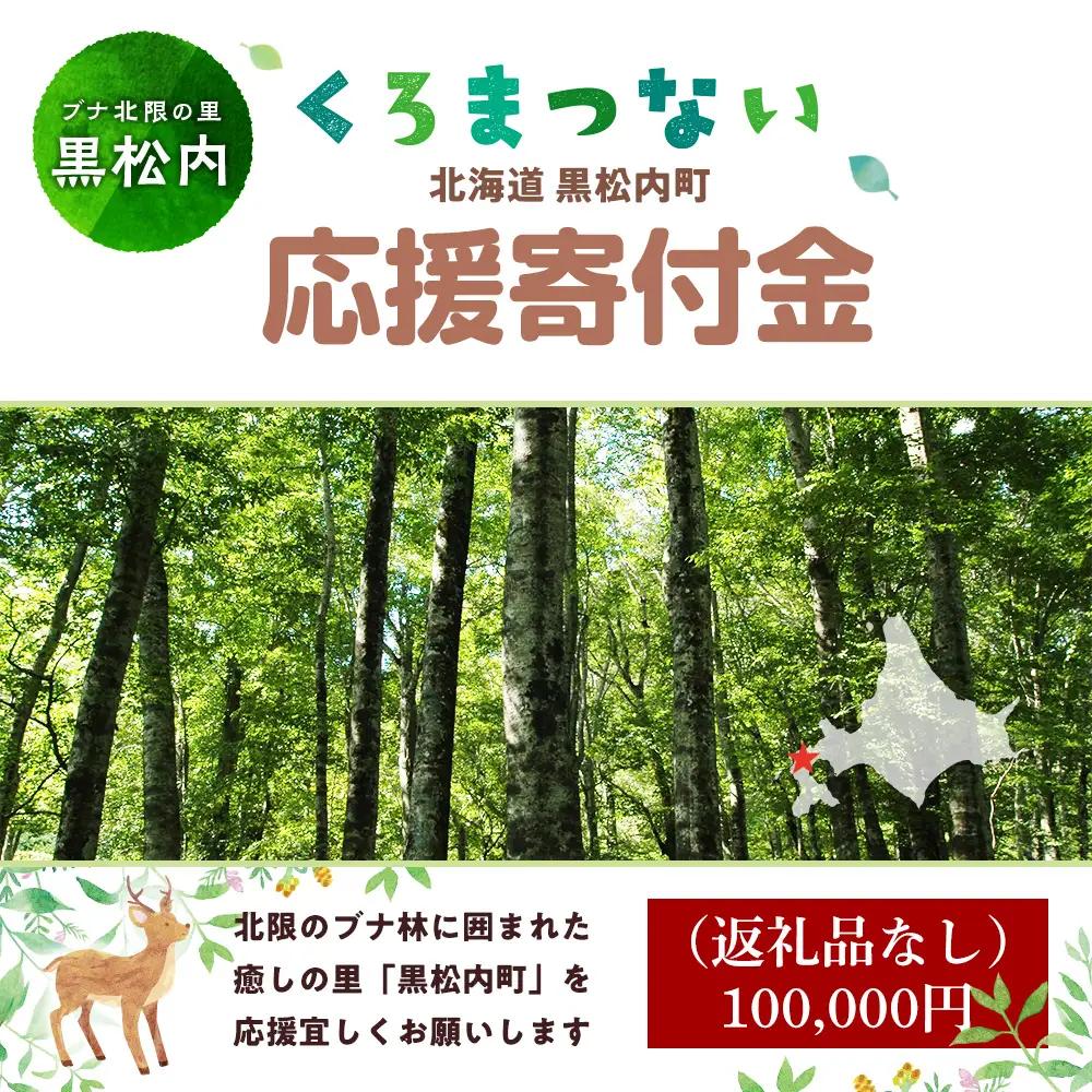 北海道 黒松内町☆応援寄付金☆【返礼品なし】100,000円分