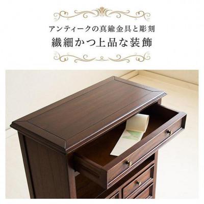 ふるさと納税 海南市 ウェール FAX・電話台 アンティーク調 天然木猫脚チェスト 幅61cm AKU1001427 |  | 02