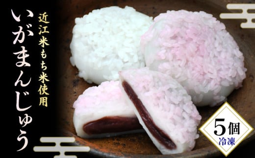 冷凍いがまんじゅう 5個 和菓子 菓子 饅頭 まんじゅう お饅頭 小豆 こしあん こし餡 もち米 近江米 銘菓 お茶 菓子 冷凍 滋賀県 日野町