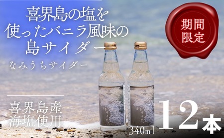 なみうちサイダー	340ml✖12本【喜界島の塩を使ったサイダー】