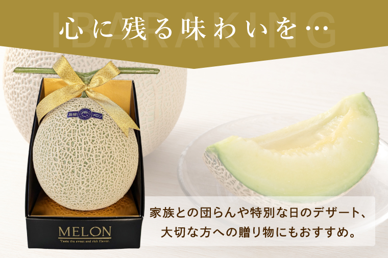 完熟 メロン イバラキング 2玉 │ 3kg フルーツ 産地直送 高級 贈答用 （CK002）