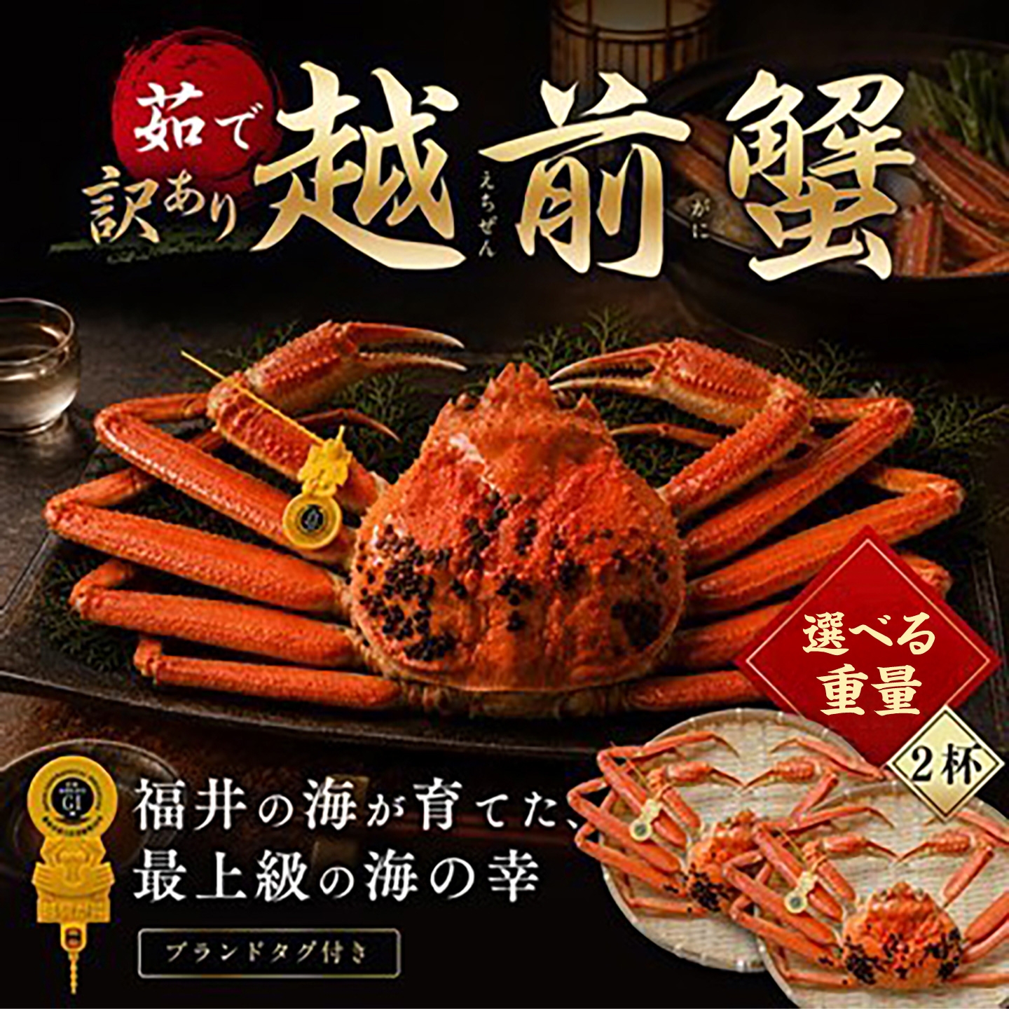 
                  【先行予約/11月18日より順次配送】【訳あり】越前がに 600g×2杯 茹で 福井県産ズワイガニ 脚折れ・欠け / かに カニ 蟹 越前ガニ ズワイガニ ボイル / 小浜市 / 一進わかさ【配送不可地域：北海道・沖縄・離島】 [BFES018]
                