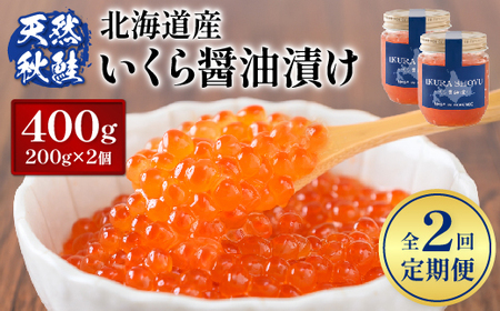 【定期便：全2回】【新物！天然秋鮭】北海道産いくら醤油漬け360g(180g×2)【0212802】