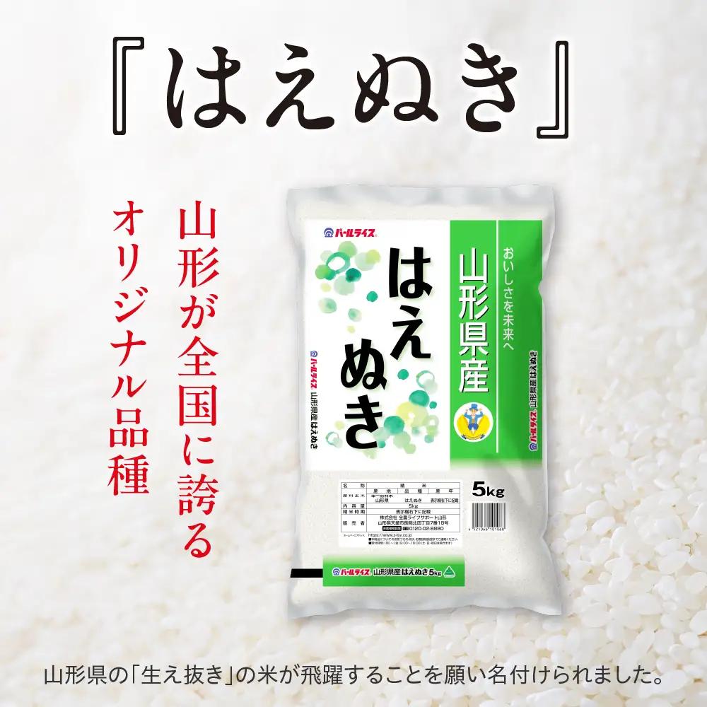 令和7年産 山形県産 はえぬき 無洗米 5kg はえぬき