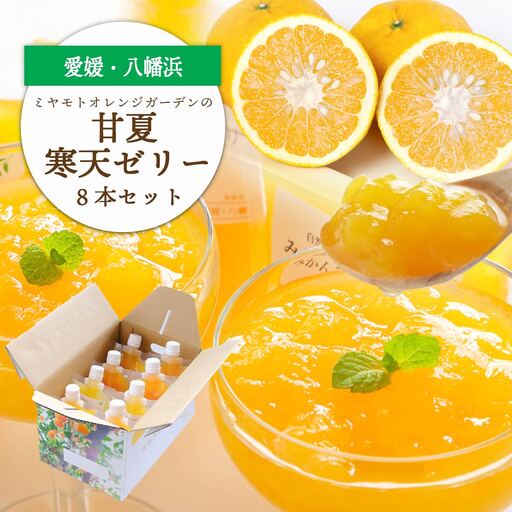 ほろ苦く甘酸っぱいさわやかな味わい 愛媛産 甘夏寒天ゼリー 8本セット【C25-228】【1629478】 YWTAP169