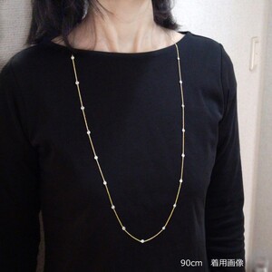 PT900/K18イエローゴールド「2カラット」ステーションダイヤネックレス【2ct-90-6】