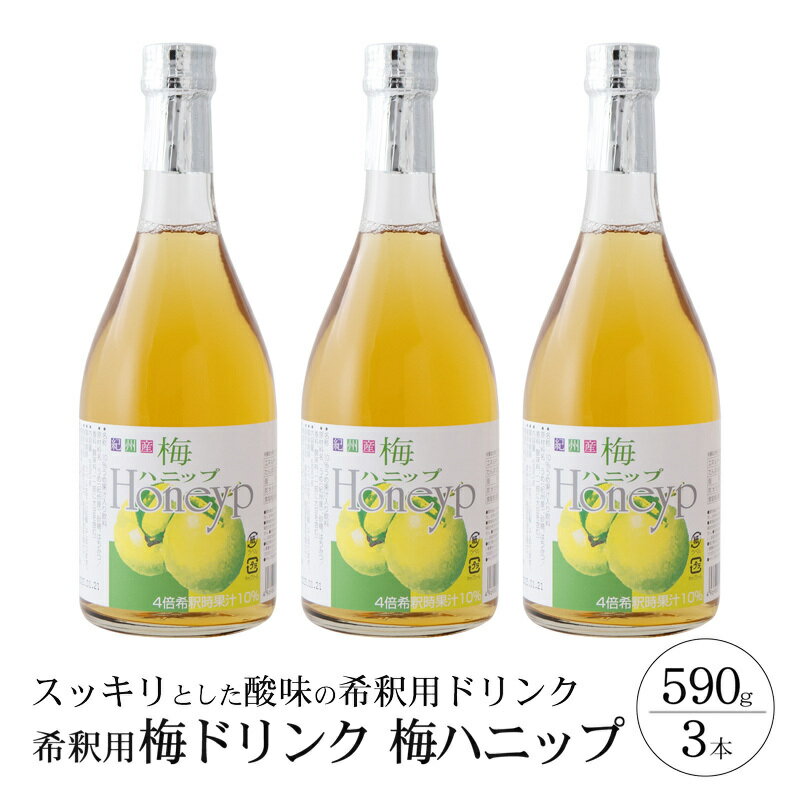 【ふるさと納税】 希釈用梅ドリンク 梅ハニップ 3本