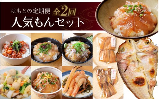 
【2回定期便】はもとの定期便 人気もんセット【急速冷凍】（プロトン凍結）【お中元・お歳暮時期にお届け】
