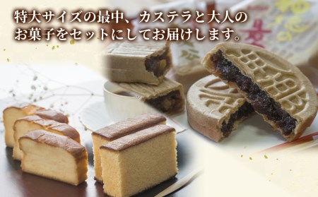 最中6個入りとカステラ・ブランデーケーキセット ケーキ 洋菓子 ブランデー お菓子 スイーツ 詰め合わせ ギフト 贈り物 大分県産 九州産 津久見市 国産【tsu000504】