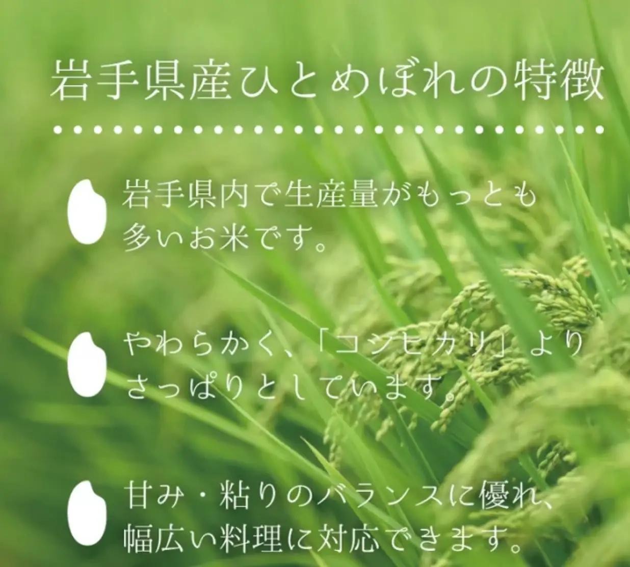 産地限定！花巻産ひとめぼれ 10kg(5㎏×2）　精米 【2537】