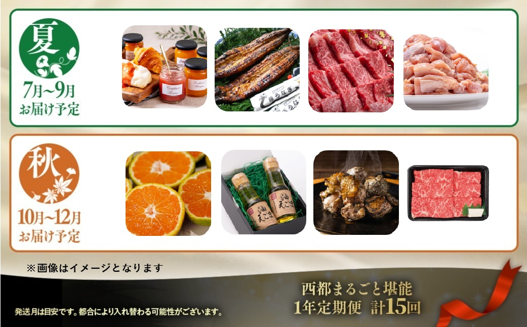 【季節の定期便D】12ヶ月毎月届く西都まるごと堪能セット15品お届け！【シルバーコース】宮崎牛 うなぎ 牛肉 豚肉 鶏肉 すき焼き 鍋等＜1-4a＞ シルバーコース