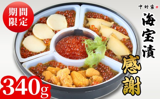 fc-25-010 【期間限定】 海宝漬 感謝 340g 中村家 ＜出荷時期：令和7年2月頃～11月上旬頃＞