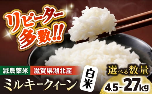 令和6年産【新米】 滋賀県湖北産 湖北のミルキークイーン 18kg (白米)　滋賀県長浜市/株式会社エース物産[AQAK014] 米 お米 ご飯 ごはん ゴハン