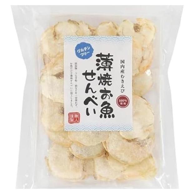 ※5000円以下の為マルチ非公開※薄焼お魚せんべい　【むきえび】　20g