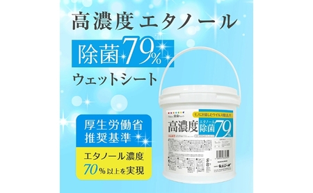 ウェットティッシュ バケツタイプ 本体 300枚 1個 高濃度エタノール除菌79％ ﾃｨｯｼｭﾃｨｯｼｭﾃｨｯｼｭ