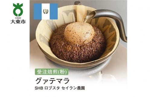 
[粉]#159 受注焙煎！310g グアテマラ SHB ロブスタ セイラン農園 珈琲粉 コーヒー粉 自家焙煎
