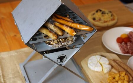 ピザ 窯 3WAY キャンプ用品 ピザ窯 燻製 焚き火