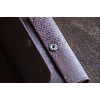 ふるさと納税 女川町 【Dear Fish】女川銀鮭レザー　カードケース(名刺入れ)/キーホルダーセット Color:錆 |  | 02