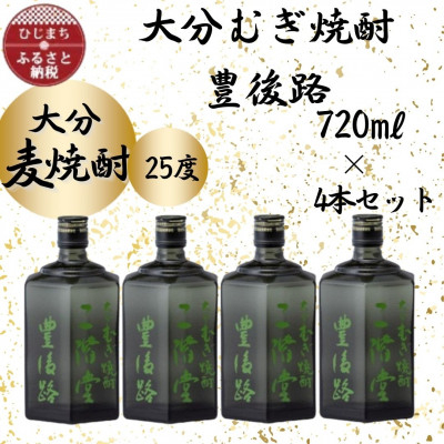 
大分むぎ焼酎　二階堂豊後路25度(720ml)4本セット【1455684】
