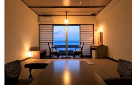 ＜1泊2食付ペア宿泊券＞指宿海上ホテル スタンダード和室(オーシャンビュー) 黒豚しゃぶメインの彩コース(指宿海上ホテル/130-1173)　宿泊 観光 食事付 ビジネス 旅行 出張 温泉 宿