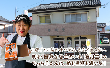 【先行予約】福井県大野市 冬の名物 でっち羊かん（手作り菓子 陽明堂 水ようかん）小サイズ（正味560g）×4箱【11月以降順次発送】