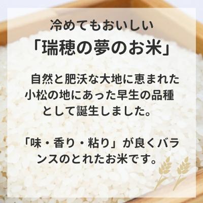 ふるさと納税 小松市 【先行予約】【定期便】 令和8年産 小松市産 ゆめみづほ 精米 5kg×3ヶ月(毎月) |  | 01