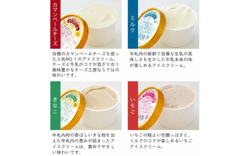十勝産 生乳 の旨み！ ジェラート アイスクリーム 7種 14個セット アイス 北海道 セット 詰め合わせ カマンベール/ミルク/いちご/あずき/きなこ/抹茶/バニラ ギフト 十勝野フロマージュ 中札