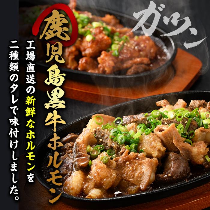 No.790 鹿児島黒牛のホルモンのタレ味と旨辛味の詰合せ(合計2.1kg・300g×7P) 【やきにく茶屋和昇】