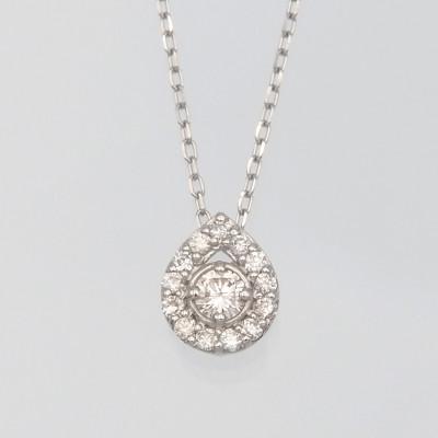 ふるさと納税 昭和町 PT900/PT850 0.14ct ダイヤモンド ペンダントネックレス　HH-019718