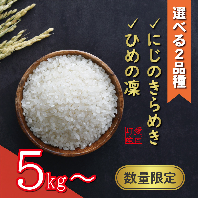 
            先行予約 新米 令和7年産 にじのきらめき ひめの凜 選べる内容量 食べ比べ 定期便 5kg 10kg 20kg 30kg 40kg 60kg 8000円 9000円 15000円 30000円 60000円 お米 白米 精米 米 こめ 期間限定 数量限定 令和7年度産 2025年産 おいしい 人気 コシヒカリ に負けない 大粒 もっちり 粘り 甘み 贈答品 ギフト プレゼント 愛南町 愛媛県
          