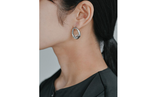 HARIO ピアス エン HANS-EN-P-TI｜耐熱 ガラス アクセサリー ハリオ 職人 繊細 フォーマル カジュアル きれいめ おしゃれ 20代 30代 40代 贈答 プレゼント ギフト 贈り物