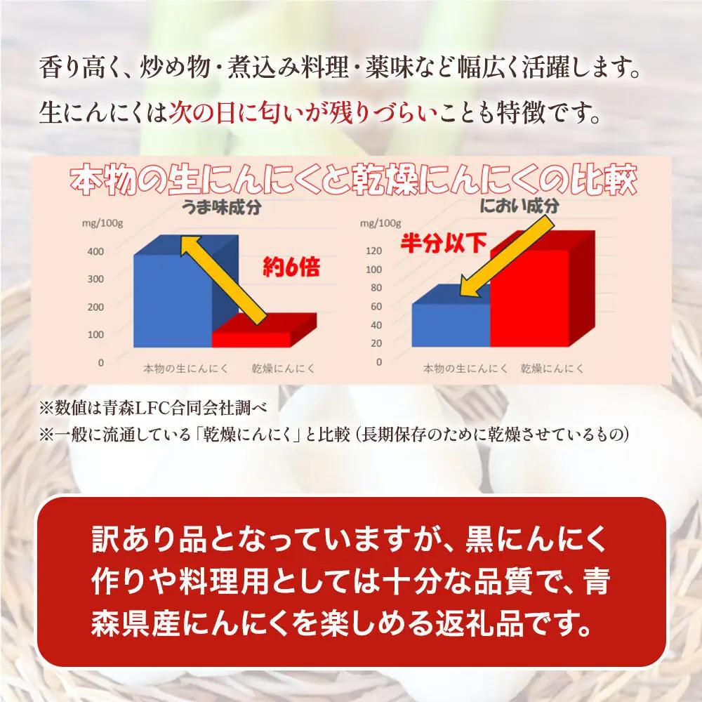 訳あり 超生にんにく 無選別バラ500g 青森県産