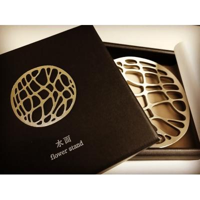 ふるさと納税 長井市 自然をモチーフとしたステンレス鋳物花器「水面flower stand」_F033