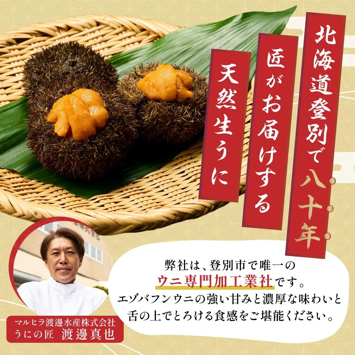 無添加 極上エゾバフンウニ 塩水パック 200g（100g×2パック） 【mh-0465_B】