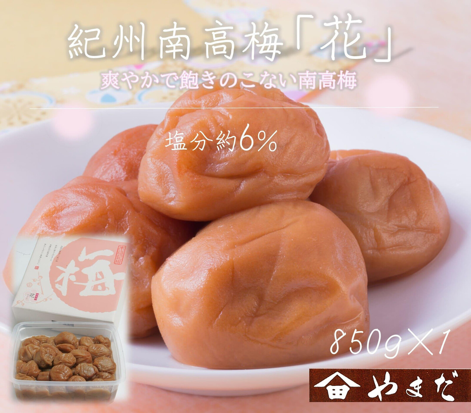 【定期便・3ヵ月毎 全3回】紀州南高梅 「花」 850g ［YM8］