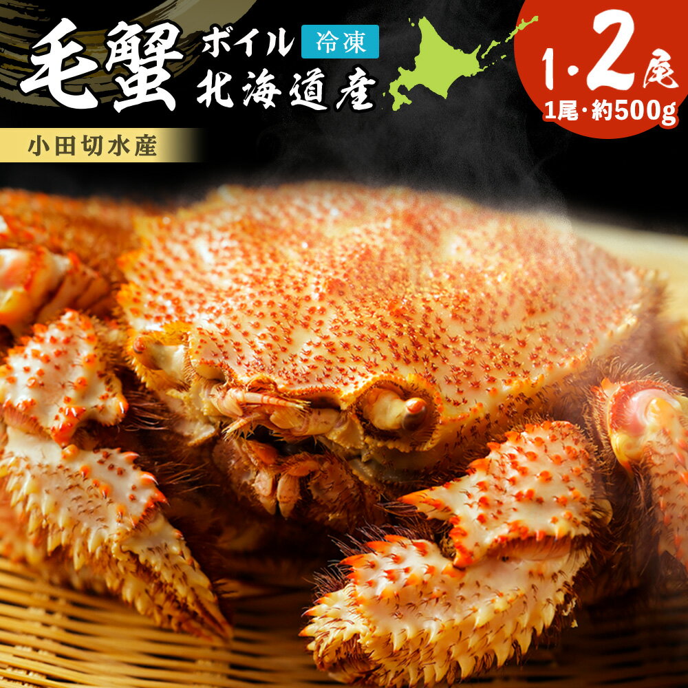 【ふるさと納税】毛がに 選べる1～2尾 1尾500g〈小田切水産〉毛がに 毛ガニ 毛蟹 ケガニ 毛かに 毛カニ 蟹 カニ 北海道ふるさと納税 白老 ふるさと納税 北海道 年末