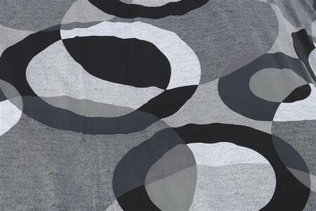 三河産　綿100％　高級130本ガーゼ掛けふとんカバー_リンググレー【G0580】