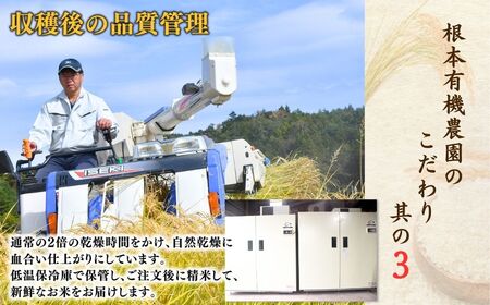 【先行予約】【毎月定期便】 JAS有機米 天のつぶ 玄米 15kg (5kg×3回) 令和7年産 | 3か月定期便 低温貯蔵庫 福島県 南相馬市 根本有機農園 【53870-002-15】