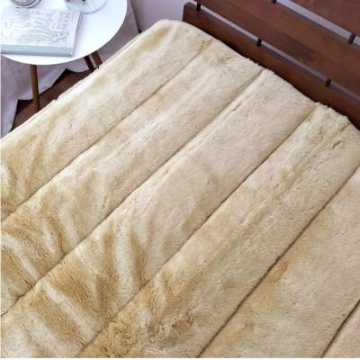 ふるさと納税 和泉市 【セミダブル】銀イオン加工シート入り　ミンクファー敷パッド〈ベージュ〉　GFP-22SW-BE |  | 03