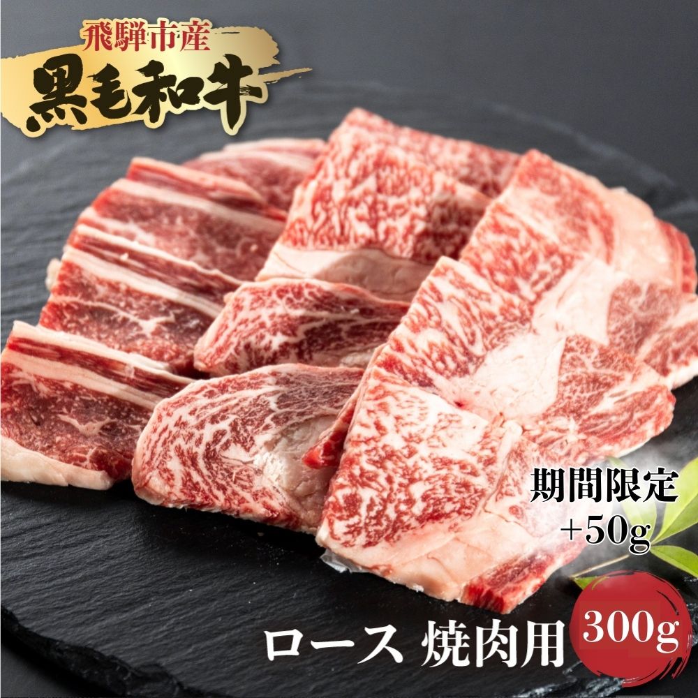 【ふるさと納税】《期間限定：特別内容量》飛騨産黒毛和牛 飛米牛 ひめぎゅう ロース 焼肉用 300g+50g 牛肉 和牛 肉 国産 やきにく BBQ 冷凍 冷凍グルメ ギフト ［Q2438］10000円 1万円