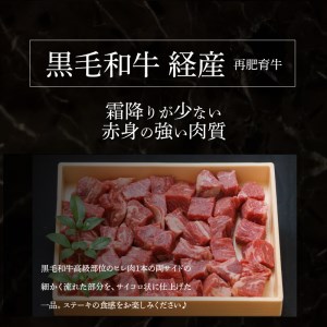 黒毛和牛高級部位　ヒレ肉　ブロックサイド不揃　サイコロステーキ　500ｇ K20_0014_2