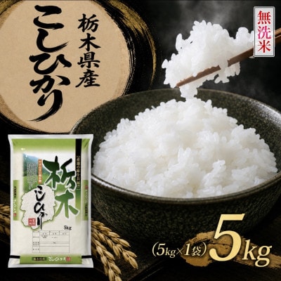 《無洗米》【令和8年産 新米】【食味鑑定士厳選】栃木県産コシヒカリ5kg(5kg×1袋)(矢板市)【1782129】