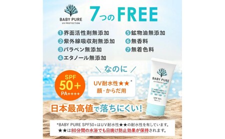 日焼け止め ベイビーピュア UVクリーム SPF50+ PA++++ 2個セット 日焼け 日焼け対策 UV対策 顔 からだ