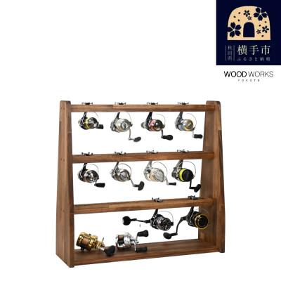 ふるさと納税 横手市 WOOD WORKS リールスタンドBタイプ/Lサイズ【本体カラー:ブラウン】
