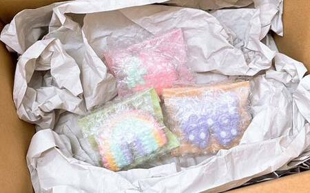 【シュガーフォリア】アイシングクッキー 夢かわ 3種3個セット(レインボー、いちご、リボン) 栃木県産小麦使用！ 個包装 菓子 クッキー オリジナル 手作り かわいい お祝い 誕生日 記念日 イベント