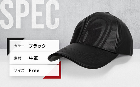 【デグナー＆SP忠男コラボ】SP忠男レザーキャップ[SPCP-2]〈ブラック〉［ 京都 八王子 バイクギア ブランド コラボ キャップ ユニセックス フリーサイズ 人気 おすすめ 革 レザー ツーリン