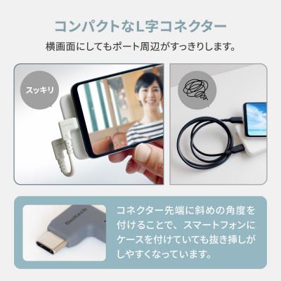 ふるさと納税 海老名市 (オウルテック) 高耐久PD60W USB C - USB タイプC L字コネクタケーブル キナリ |  | 03